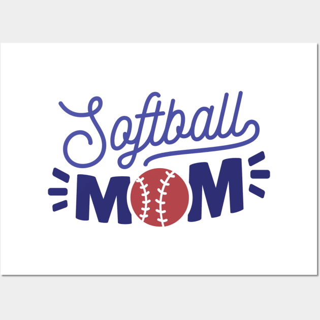 Softball Mom Wall Art by A&P